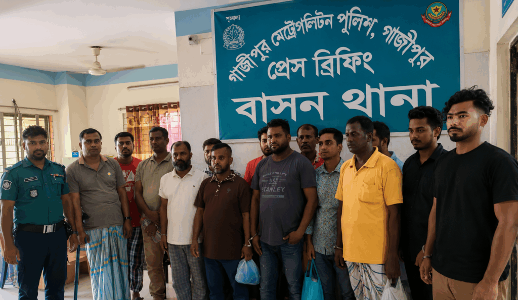 গাজীপুরে পুলিশকে হুমকির ঘটনা