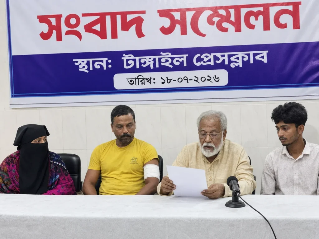 টাঙ্গাইলে স্কুলছাত্রী মামলা ও পরিবারের ওপর হামলা