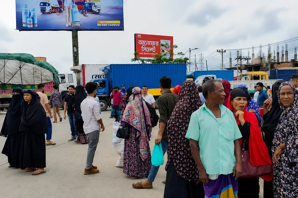 গ্যাসের দাবিতে মহাসড়ক অবরোধ